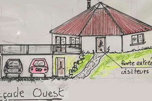 MAISON OCTOGONE SCHEMA FACE OUEST